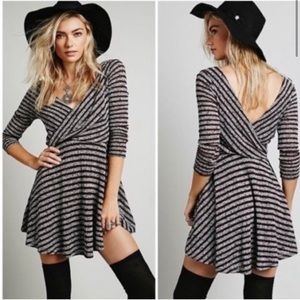 Free People Maverick Dress Burgundy/Eggplant & Grey